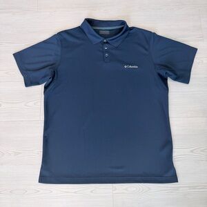Men's blue Columbia polo shirt